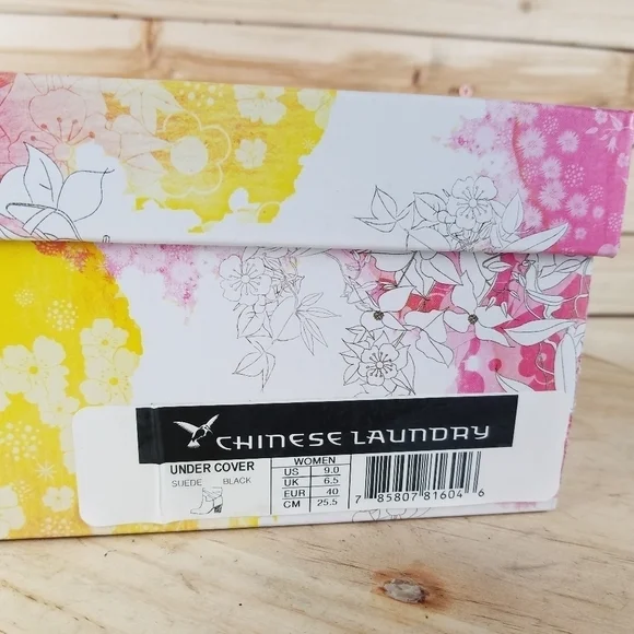 Distressed Western Biker 9 US Black Suede/Leather Slouch Heeled Bootie Boots NEW - Picture 14 of 14